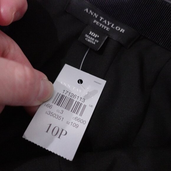 NEW Ann Taylor Petite Women's Faux Leather Pencil Skirt Black Size 10P Office - Picture 4 of 5